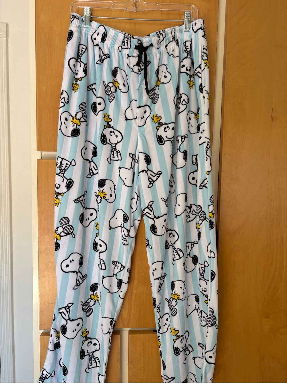 Men’s Light Blue Snoopy & Woodstock Pajama Pants